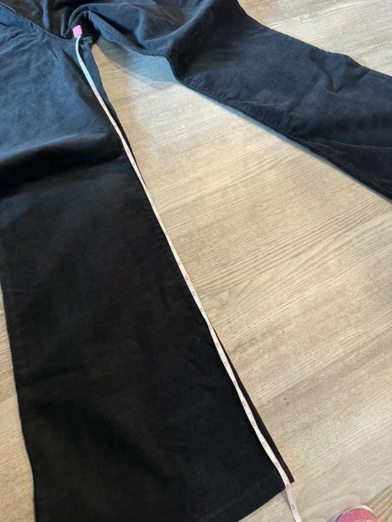 NWT Gap 70s Flare High-Rise Black Corduroy Pants 14 Short - Picture 15 of 15